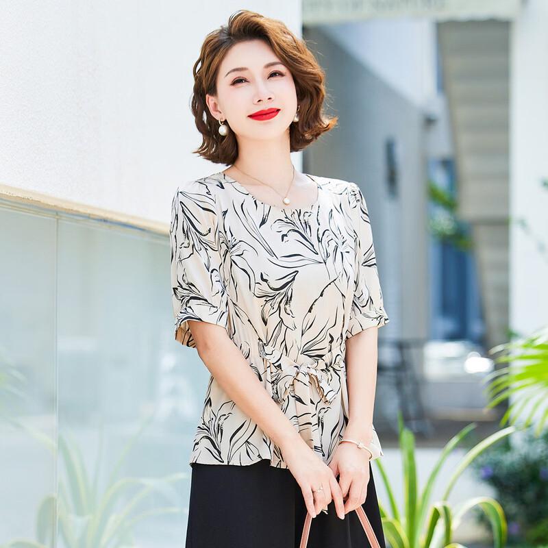 

Женская летняя легкая футболка с круглым вырезом Janho XL