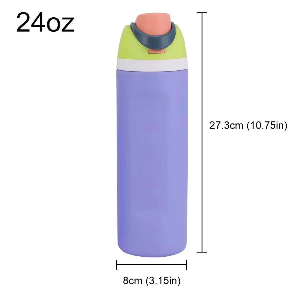 24oz Thermo Bottle Stainless Steel Thermos Water Bottle Double-Layer Thermal Mug Outdoor Sports Gym Vacuum Insulated Drinkware