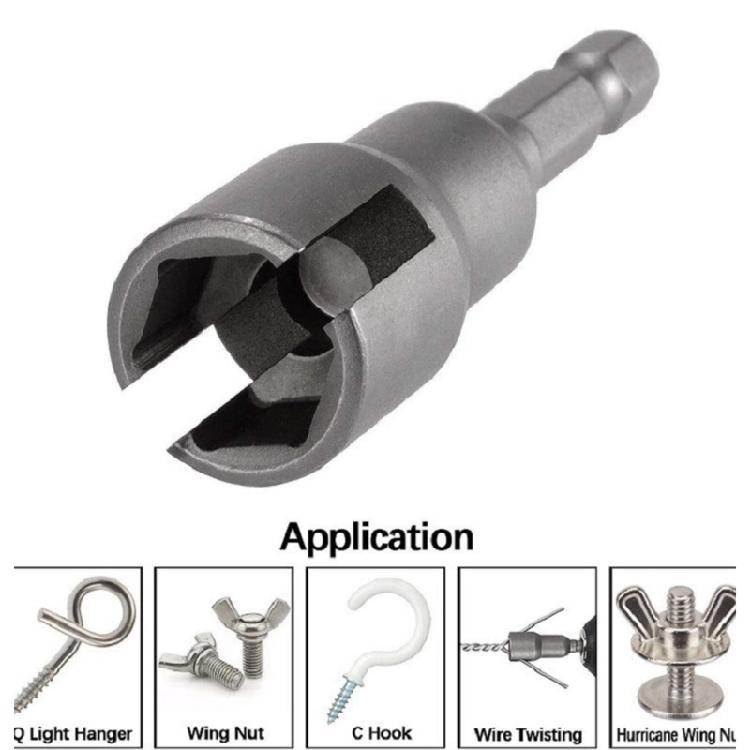 Butterfly Screws Bolt Socket Wrench Hex Shank Drill Adapter Wing Nut Driver For Power Tool Electric Screwdriver