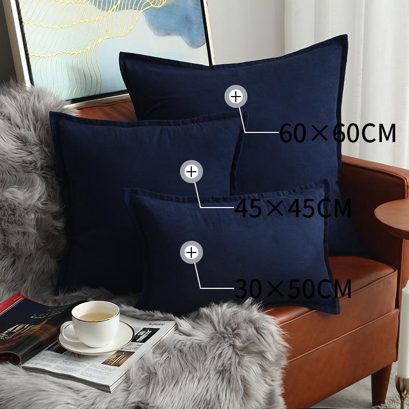 Față de pernă pătrată cu volane, lux nordic ușor, pentru canapea sau pat