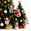 5Pcs Christmas Snowman Ornaments 2D Acrylic Snowman Pendants Cute Cartoon Snowman Decoration for Christmas Tree Mantel Backpack Car Interior