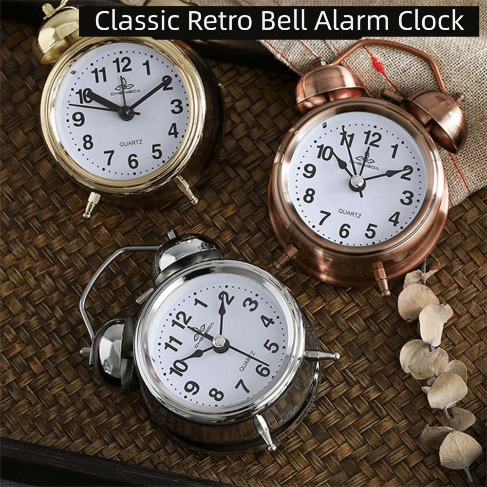 Creative Retro Alarm Clock Super Loud Bell Alarm Clock Study Time Planning Clock  Clock Ornament