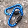 Aluminum Alloy Carabiner D-Ring Shape Key Chain Clip Hook Camping Outdoor Buckle
