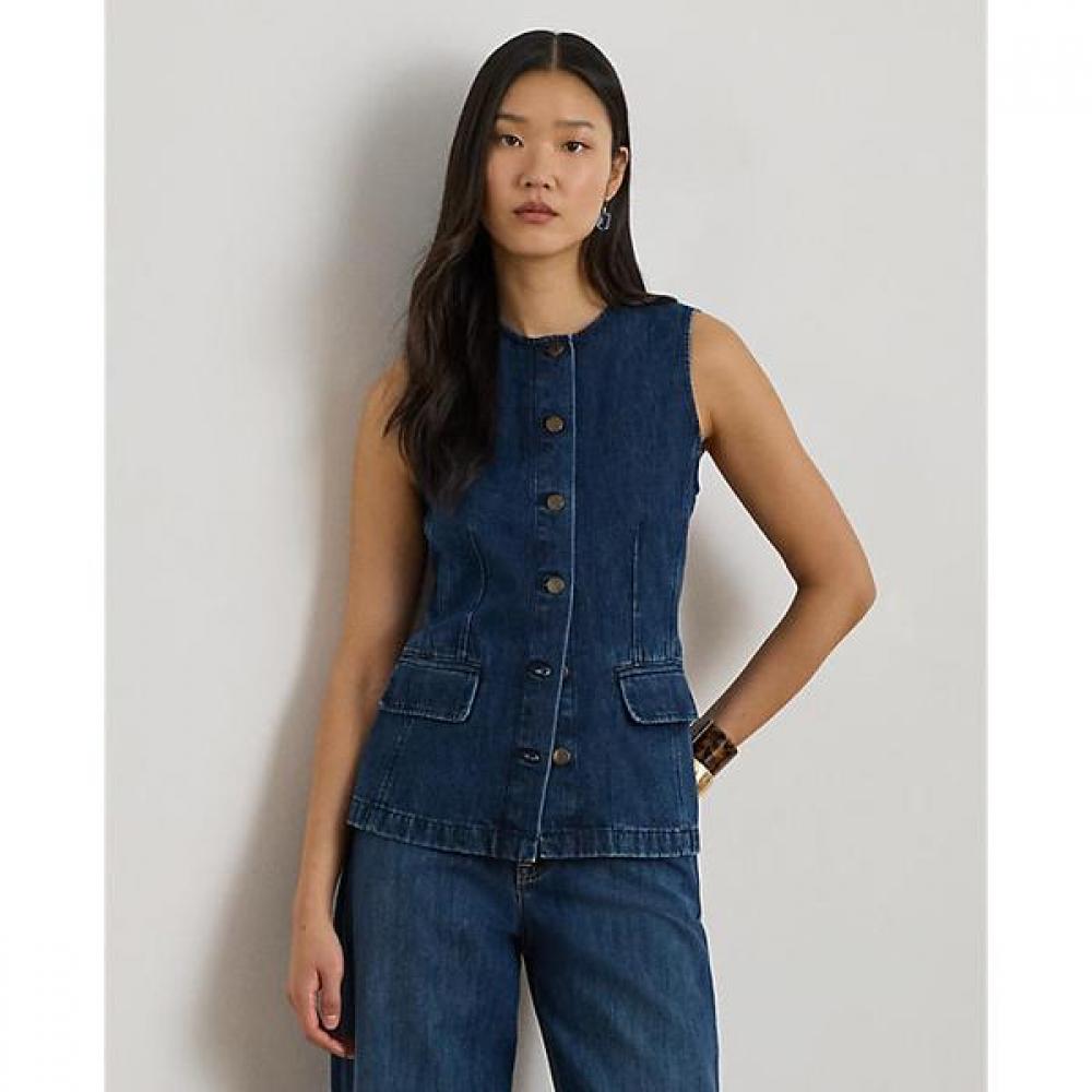 Lauren Ralph Lauren Denim Sleeveless Shirt Wmlrshtscm20022400 0