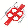 4-Cavity Silicone Pancake Mold Set - Heart/Flower/Square Shapes Egg Ring Non-Stick Baking Tool Cooking Accessories