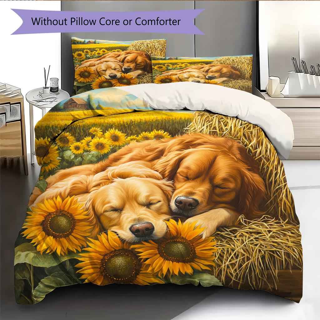 Cartoon Pattern Bedding Quilt Set Quilt Cover Pillowcase Home Decoration Birthday Gift (1 * Duvet Cover + 2 * Pillowcase, Without Core)