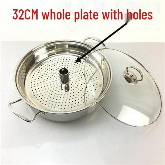 Stainless Steel Dual-Use Seafood Steamer Pot for Gas & Induction Cooktops.