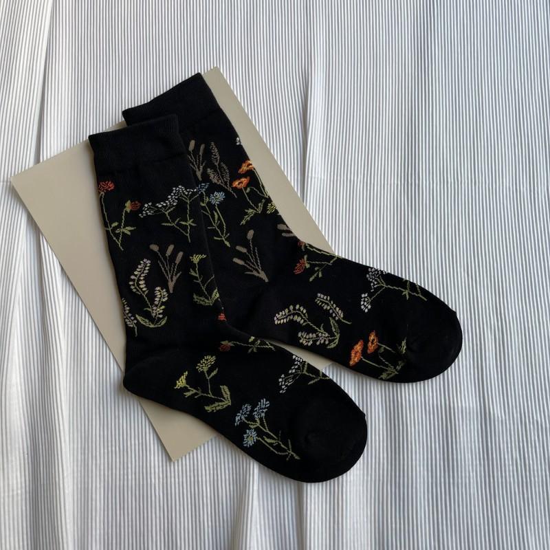 

Растения и цветы, Литература, Японский стиль, Носки средней длины, Ретро гольфы 35-41 чёрный