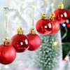 36Pcs 4cm Christmas Tree Color Ball Electroplating Multi Styles Boxed Unbreakable Reusable Scene Layout Plastic Xmas Party Decor Hanging Ball Pendant