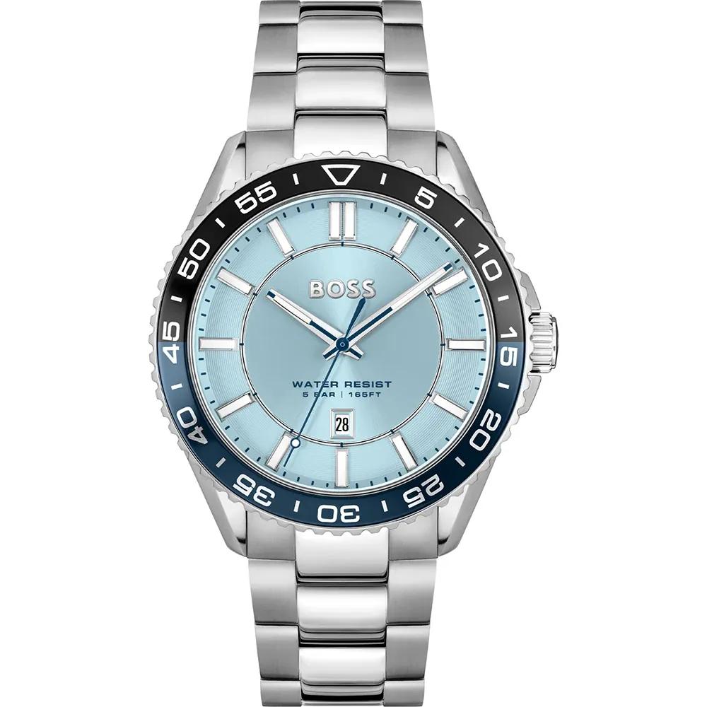 BOSS Runner Light Blue Stainless steel Silver Gents Quartz Watch 1514207 светло-синий