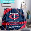Custom Name Blanket Neon Lights Minnesota Blanket Bedding Blanket for Travel, Camping, Living Rooms, Offices, Sofas, Fan Christmas Gift