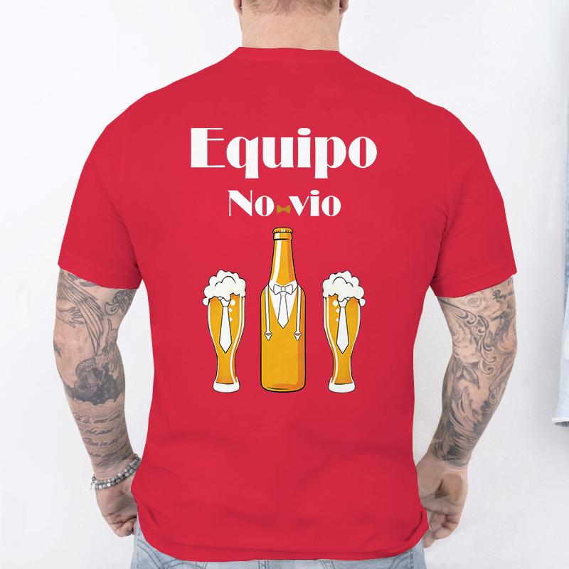 Spanish Unisex Novio Futuro Tees: Back Print Graphic Tops Team Groom Squad Tee 2026 Fashion Bachelor Party Single Farewell T-shirts