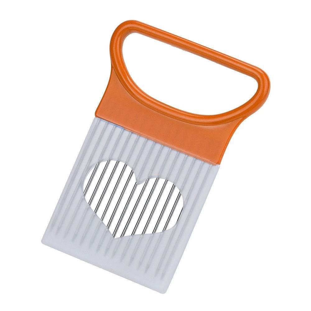 1PC Colorful Onion Slicer with Stainless Steel Holder - Effortless Onion/Tomato Cutting Tool, Must-Have Kitchen Accessories