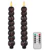 Set of 1 Pumpkin Halloween Flameless Taper Candle with Remote Flickering LED Candlestick Battery Powered for Seasonal Home Party
