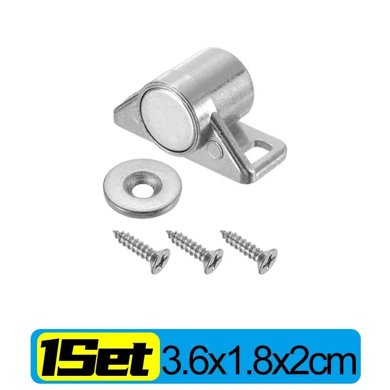 12-1Sets Magnet Cabinet Door Catch Powerful Alloy Cupboard Wardrobe Drawer Magnetic Latches Closer Door Stops Furniture Hardware