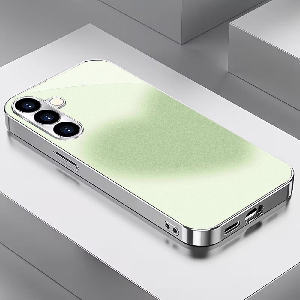 Solid color gradient pattern glass phone case suitable for Samsung Galaxy S26 S25 S24 S23 S22 S20 FE/Ultra/Plus anti drop