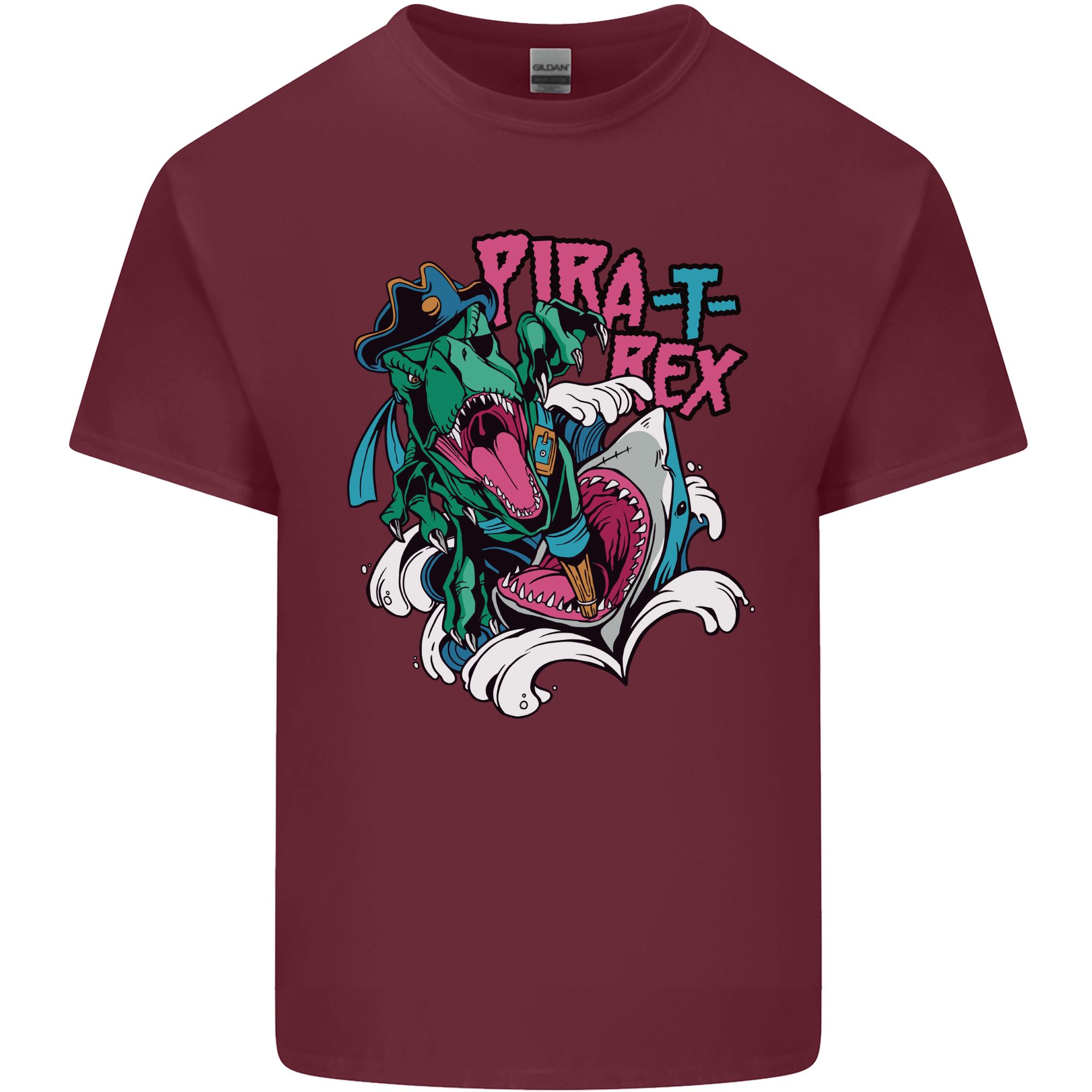 Pirate TRex Funny Dinosaur Unisexs Light Cotton TShirt S