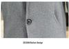 Men's 2024 Autumn/Winter Slim Fit Wool Tweed Coat - Korean Style Mid-Length Trench with Velvet Lining