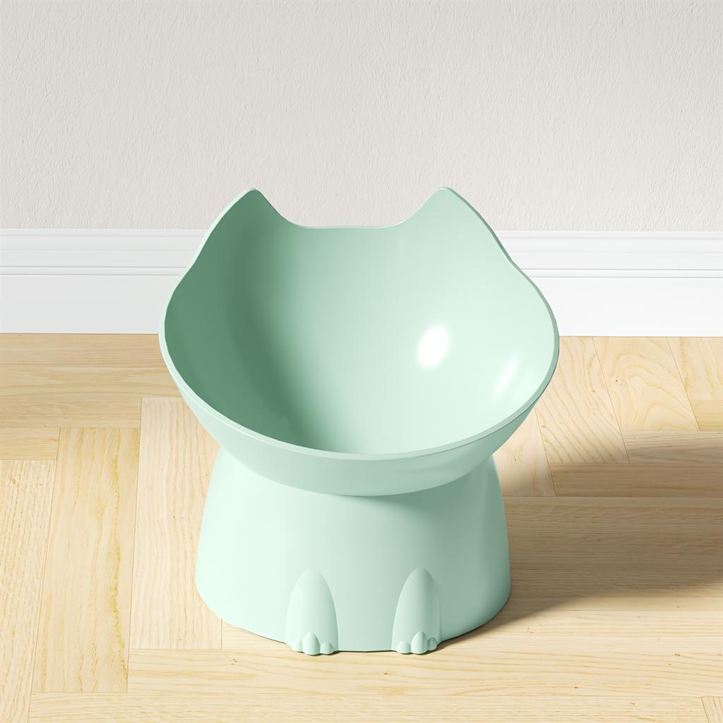 Elevated Pet Feeder for Cats & Dogs - Neck-Friendly, Anti-Tip Slanted Bowl for Food and Water