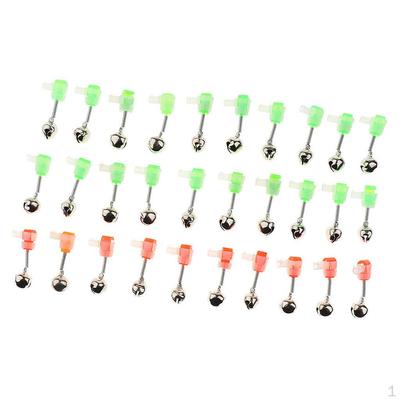 30Pcs Sea Carp Fishing Baits Bite Alarms Clip Rod Ring Accessory