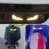 1Pair Car Front Grille LED Demon Eye Light for The Car Tailboard Badge Illuminated Decal Emblem Auto Headlight DIY Decoration