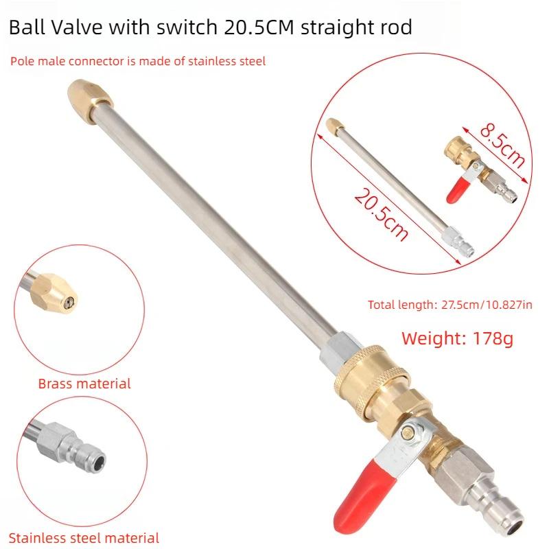 1/4 Quick - Plug Rod Brass&Stainless, Multiple Angles&Sizes, High - Pressure - Comparable for Car Wash, Yard Clean&More