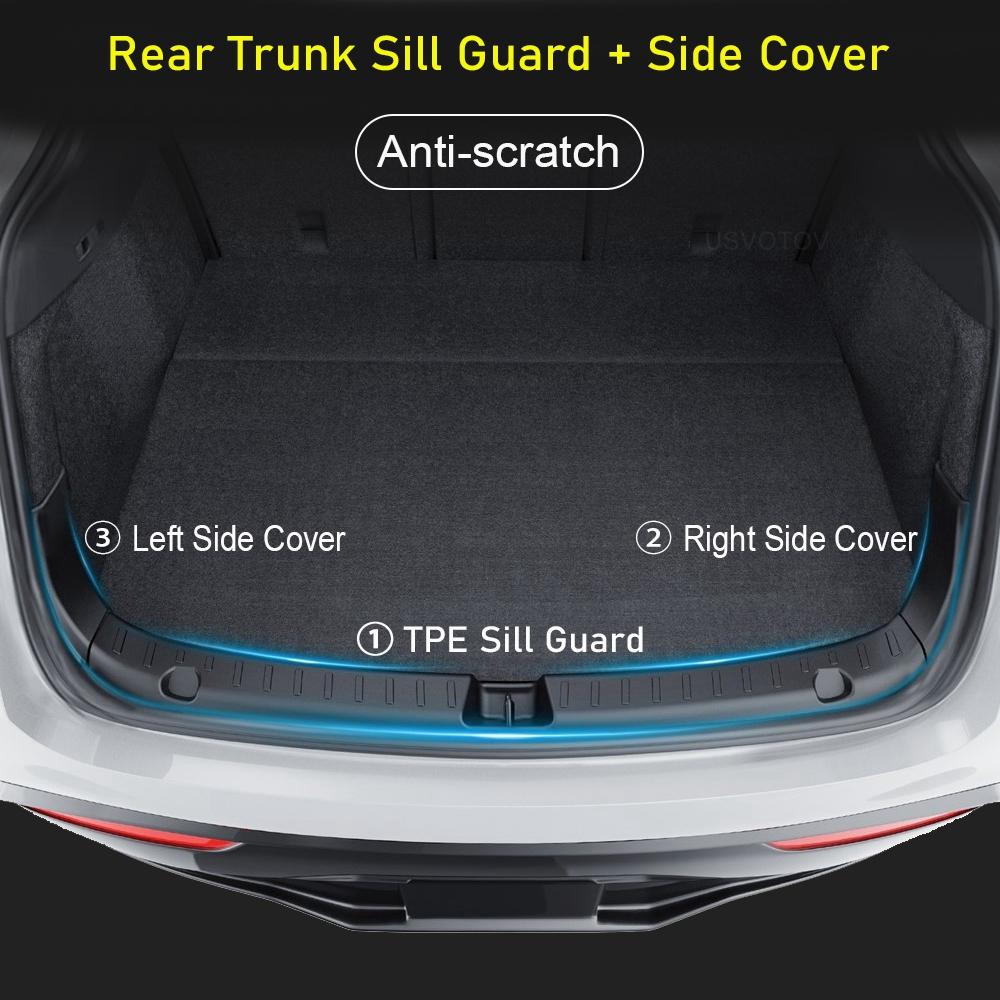 Rear Trunk Bumper Protector Guard For Tesla Model Y Juniper Launch Accessories 2025 2025 Trunk Threshold Sill Cover Mat Plate