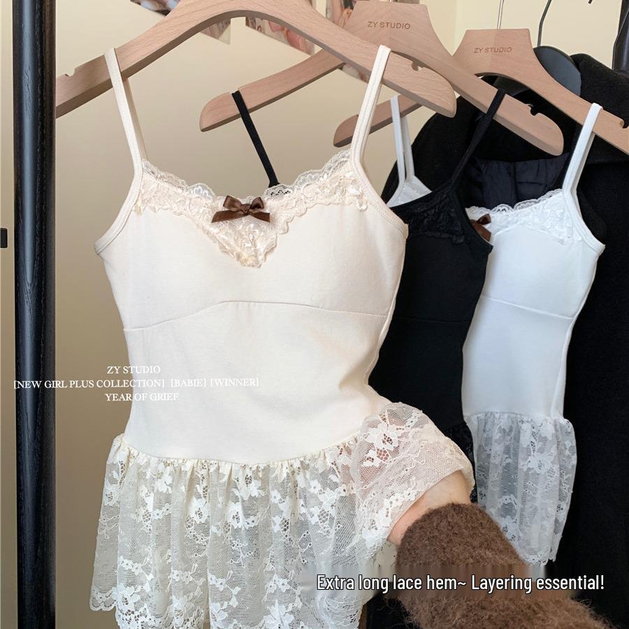 2025 Sommer High-End Lagen-Weißes Spitzen-Camisole für Damen