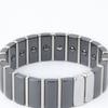 Germanium Bracelet Ceramic Bangle Hematite Magnetic Bangle Static Elimination Bracelet Health Accessory [Hachi] Men's (19.5cm, Black)