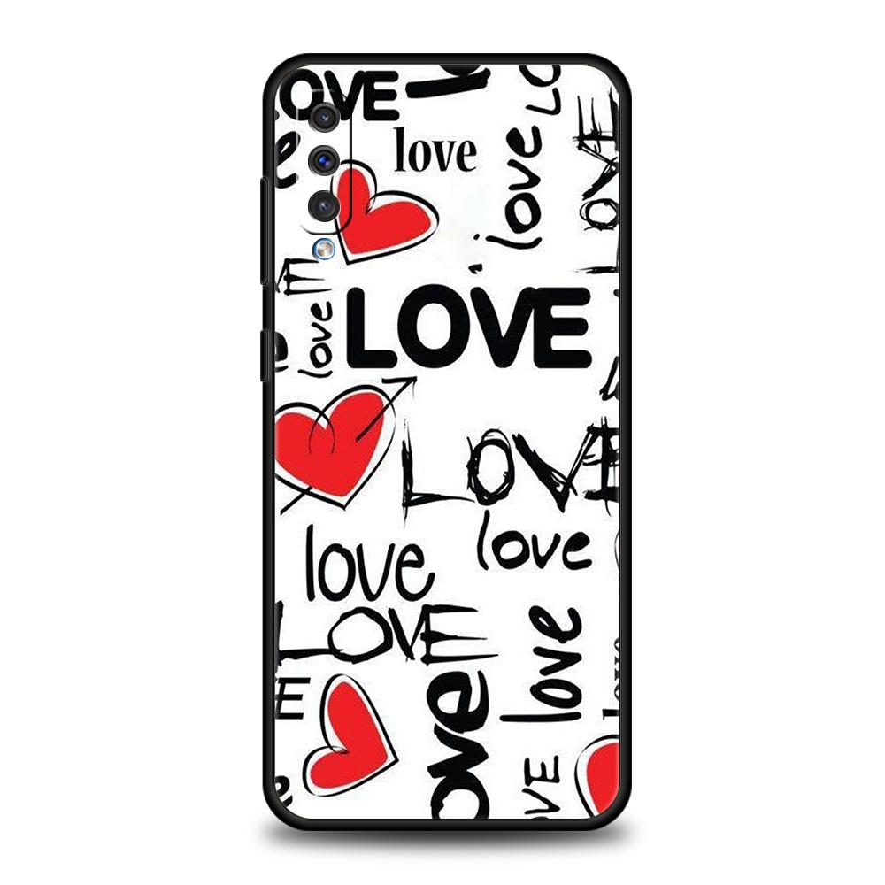 Love Heart Phone Case For Samsung A56 A36 A26 A24 A16 A14 A12 A32 A50 A70 A20S A22 A30 A40 A34 A54 A42 A52 A04s A06 5G Cover