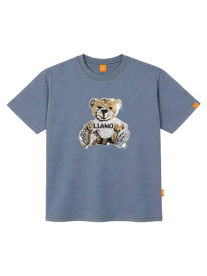 Ellamo Cubic Lamo Bear Short Sleeve T-Shirt Unisex Plus Sizes S~4Xl (A Type)