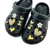 14PCS Summer Fashion Shoe Charms Set Accessories for Clogs Shoe Buckle Golden Bear Rivet Butterfly Flower DIY Shoes Decorations