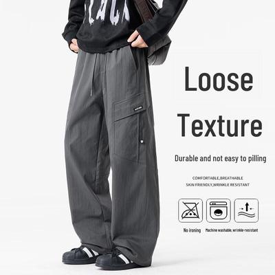 VUUG Men's American Casual Straight Loose Work Pants