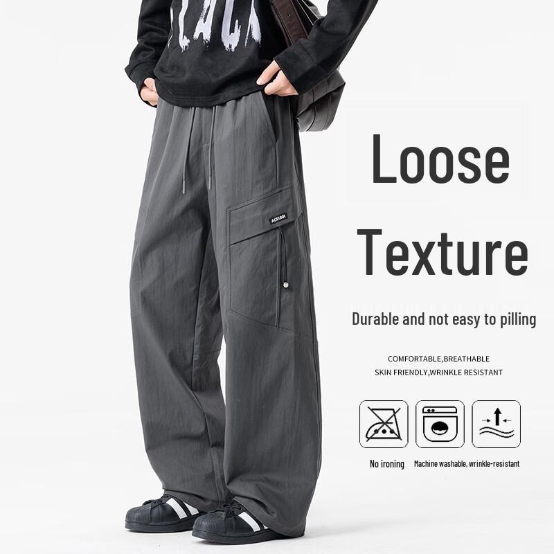 VUUG Men s American Casual Straight Loose Work Pants 3XL