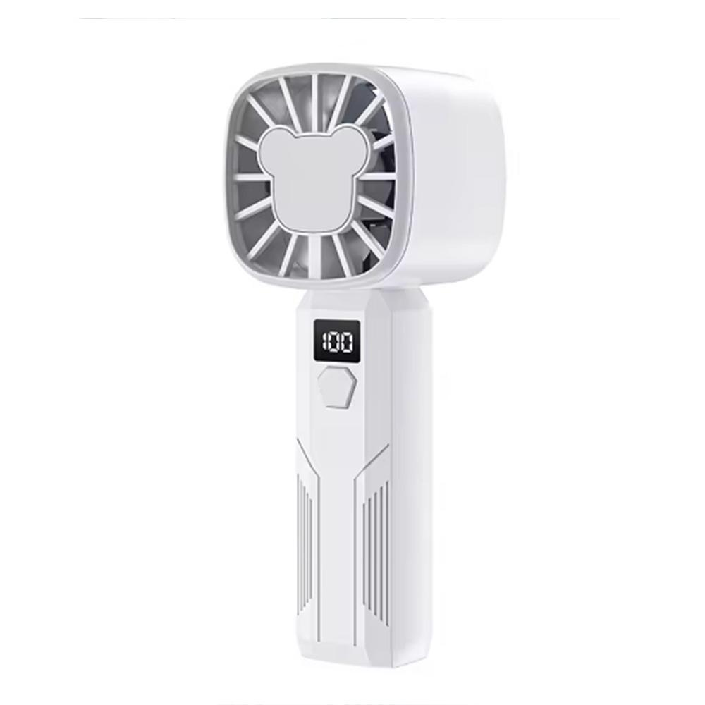 5 Speed Adjustable Handheld Fan With Display Screen Small Electric Fan Personal Cooling Fan  Summer