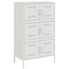 VidaXL Highboard White 68x39x113 Cm Steel, Buffet, Cupboard, Sideboard, Cabinet, Storage Cabinet, Cabinet 842963
