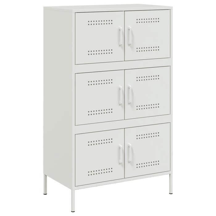 VidaXL Highboard White 68x39x113 Cm Steel, Buffet, Cupboard, Sideboard, Cabinet, Storage Cabinet, Cabinet 842963