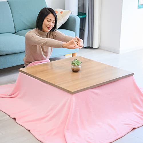 CottonDreams Kotatsu Comforter, Space-Saving, Square, 180*180cm, Thin, Flannel Fabric, Anti-Static, Warm, No Shedding