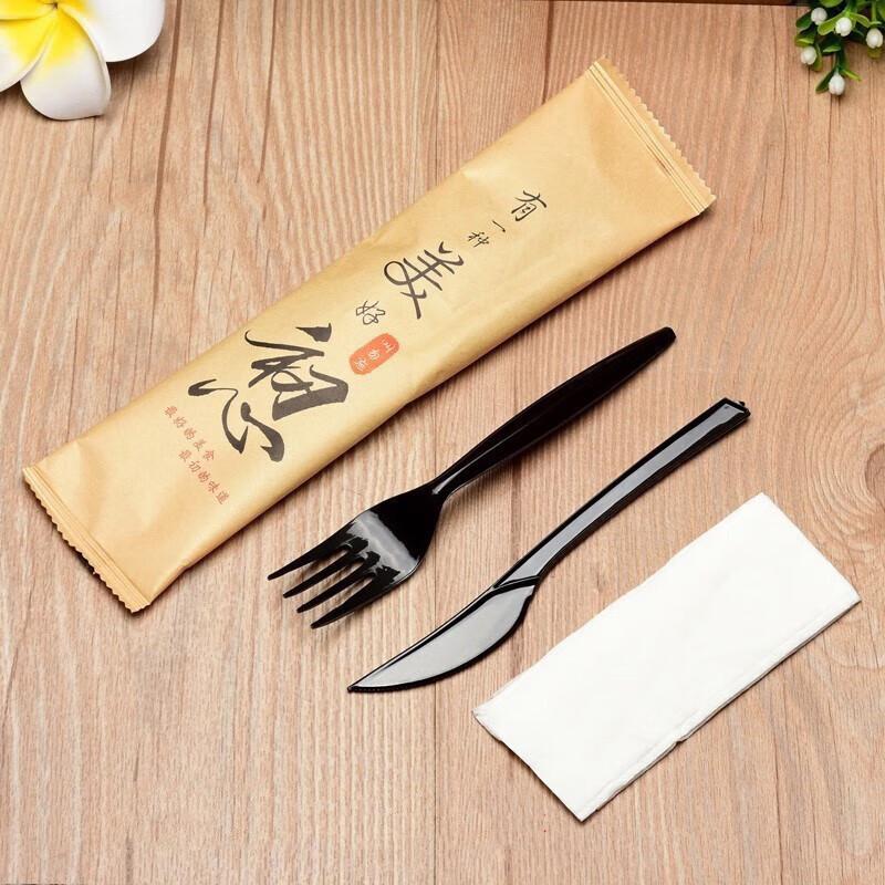 Disposable Plastic Cutlery Set with Napkin