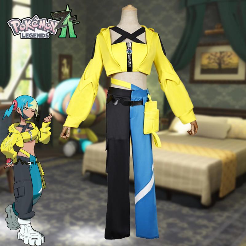 Pokemon Legends Z A Canari Cosplay Costume For Women With Spandex Material For Anime And Game Role Play