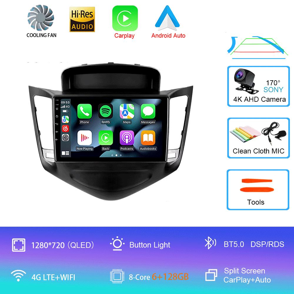 Car Radio Android 14 GPS For Chevrolet Cruze 2008 2009 2010 - 2014 Carplay Auto Multimedia 2 Din Head Unit DSP Stereo DVD Video