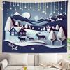 Northern Lights Wall Tapestry,View Over A Lake Green Storm Cloud Sky Wall Hanging Large Tapestry Decoration Polyester Fiber