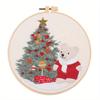 1Pc Christmas-themed Embroidery DIY Kit, Including Embroidery Frame But Excluding Tools.