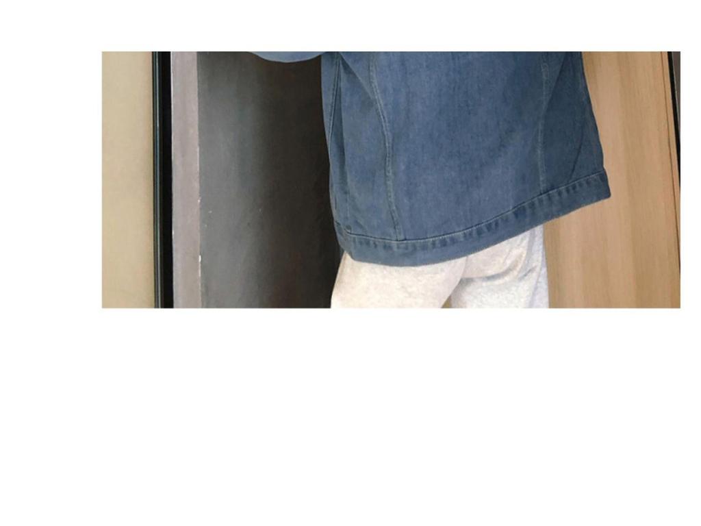 Men's Trendy Korean Style Loose Denim Jacket - Long Sleeve, Solid Color, Hip Hop Youth Student Fashion