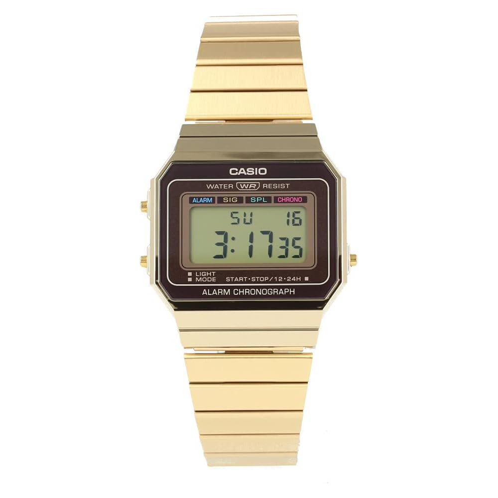 Casio Standard A700WG-9A Digital Metal Watch Gold for Men and Women