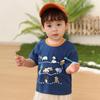 LUSON Baby Boys' 2025 Summer Color-Block Cotton T-Shirt