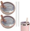 40oz Tumbler Reusable Straw Lid with Spill-Proof Flip Cover Replacement Water Bottle Lid for Outdoor Sports Travel Holiday Gift