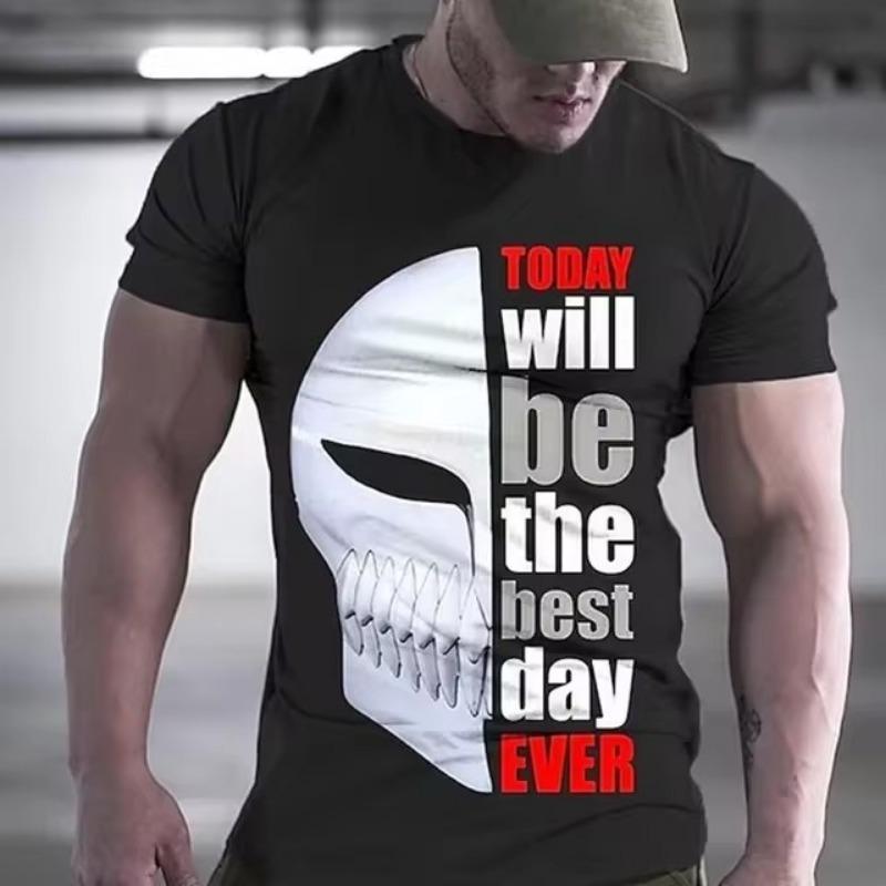 Summer Lnteresting Skeleton Picture T Shirts for Men Casual 3D Print Tees Hip Hop Personality Round NecCk Short Sleeve Tops