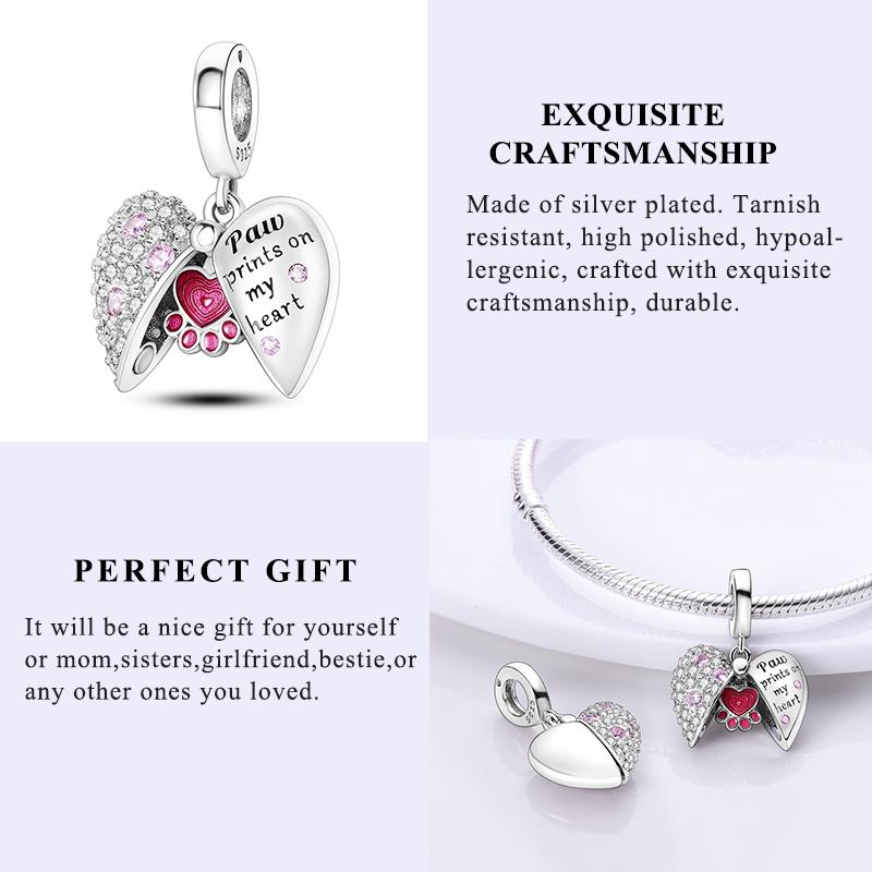 New Copper Plated Cute Dog Pets Charms Beads Fit Original Bracelet Charms Diy For Women Pendant Beads Jewelry Gift