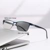 Multi Purpose Light-sensitive Color Changing Half Frame Business Glasses Frame With Automatic Zoom Presbyopia Glasses 809